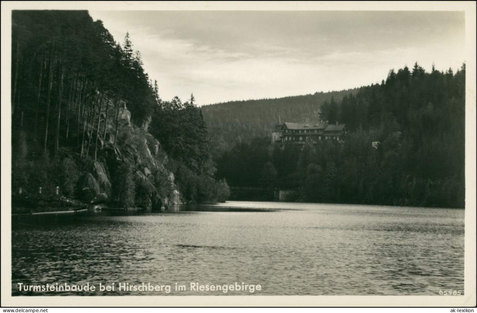 Postcard Boberröhrsdorf Siedl&#281;cin Turmsteinbaude , Stausee 1934 - Schlesien