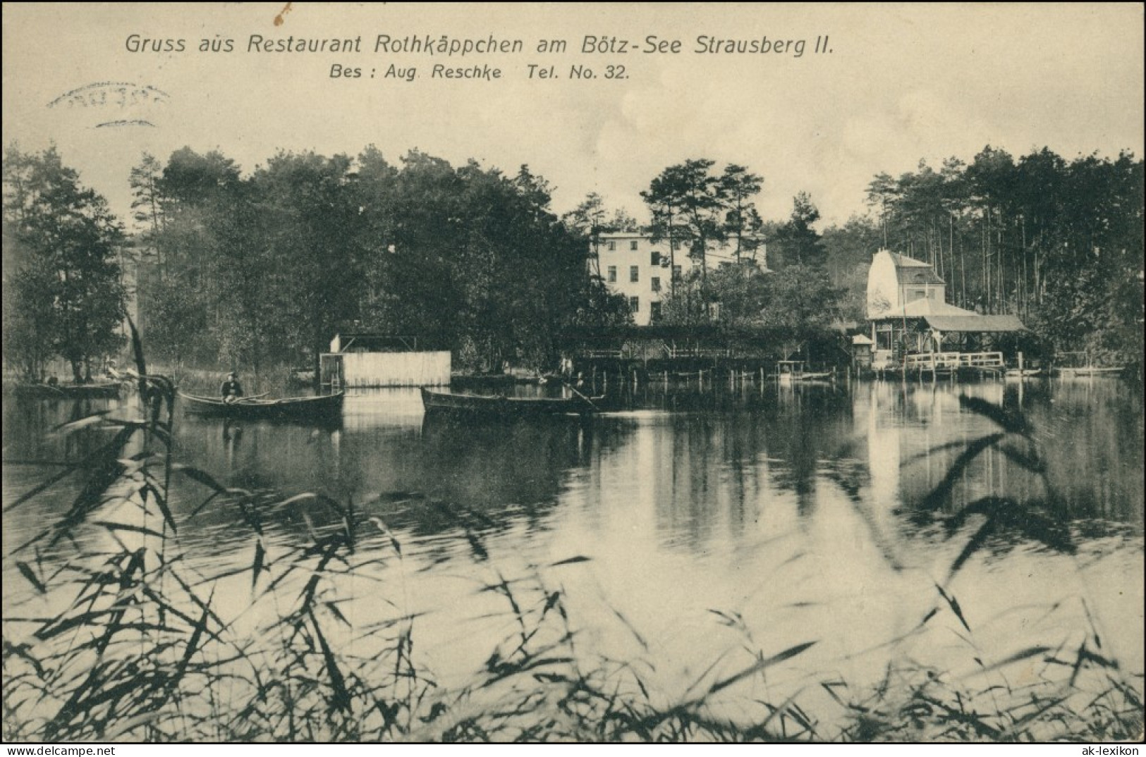 Ansichtskarte Strausberg Restaurant Rothkäppchen Bötz-See 1910 - Strausberg