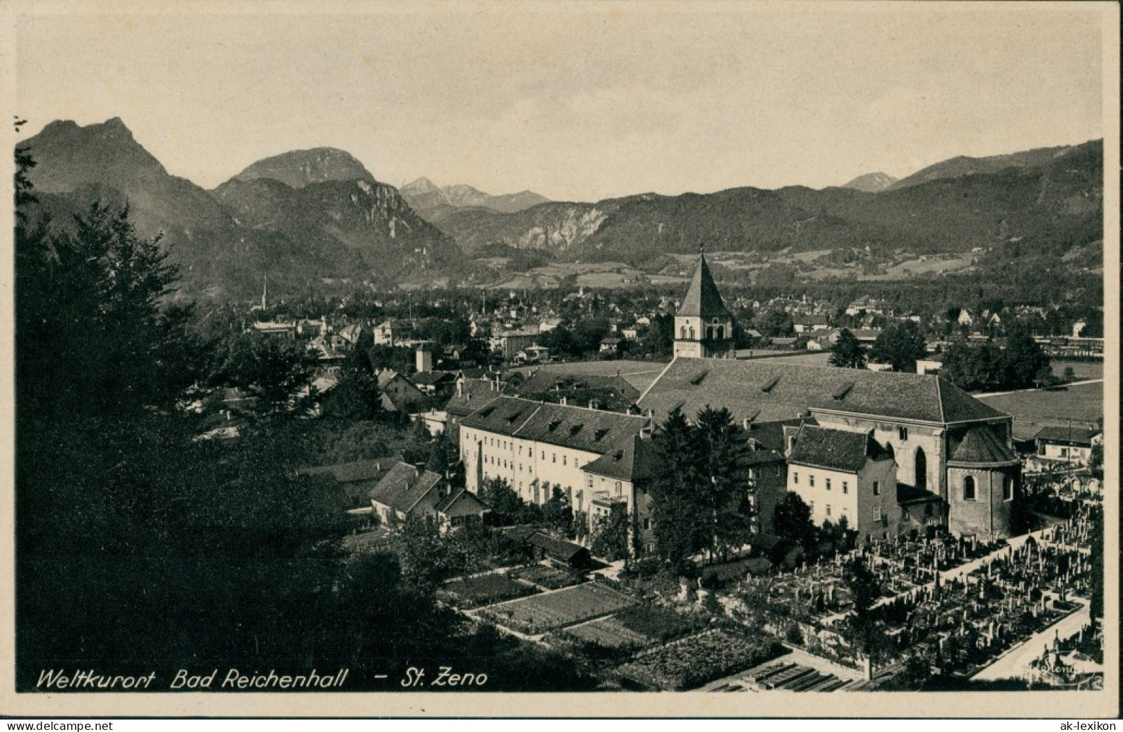 Ansichtskarte Bad Reichenhall St. Zeno, Panorma Blick Zu Den Alpen 1940 - Bad Reichenhall