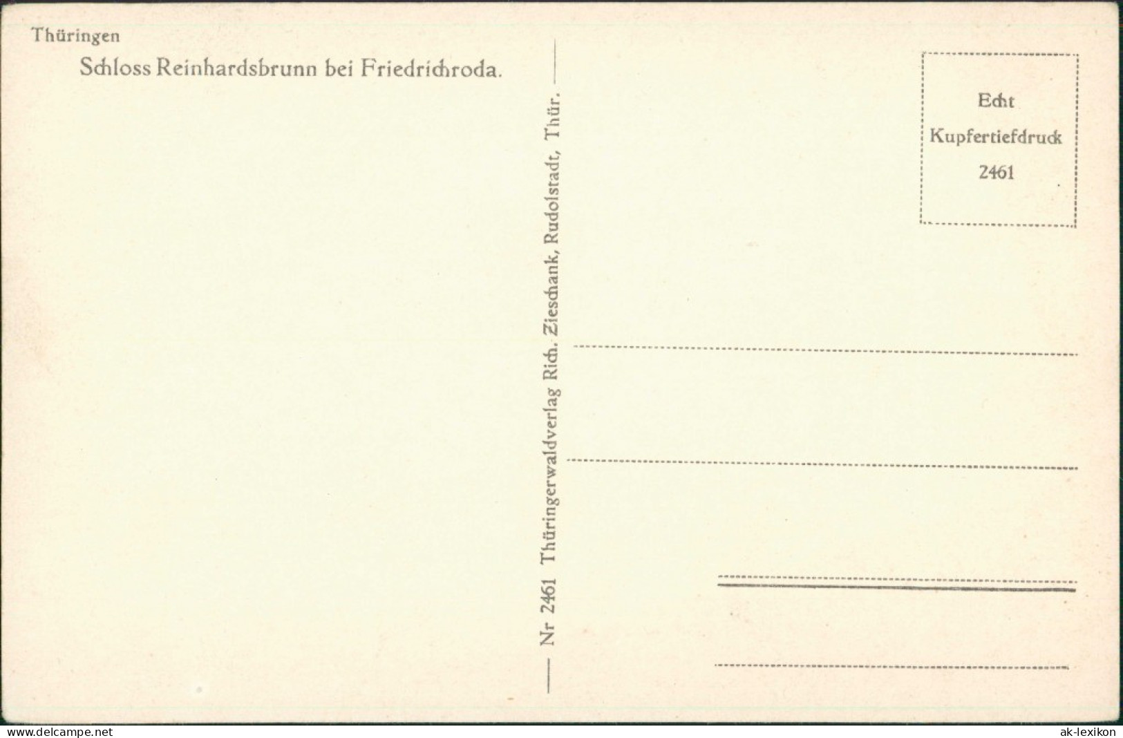 Ansichtskarte Friedrichroda Schloss Reinhardsbrunn Park-Anlage Mit Teich 1925 - Friedrichroda