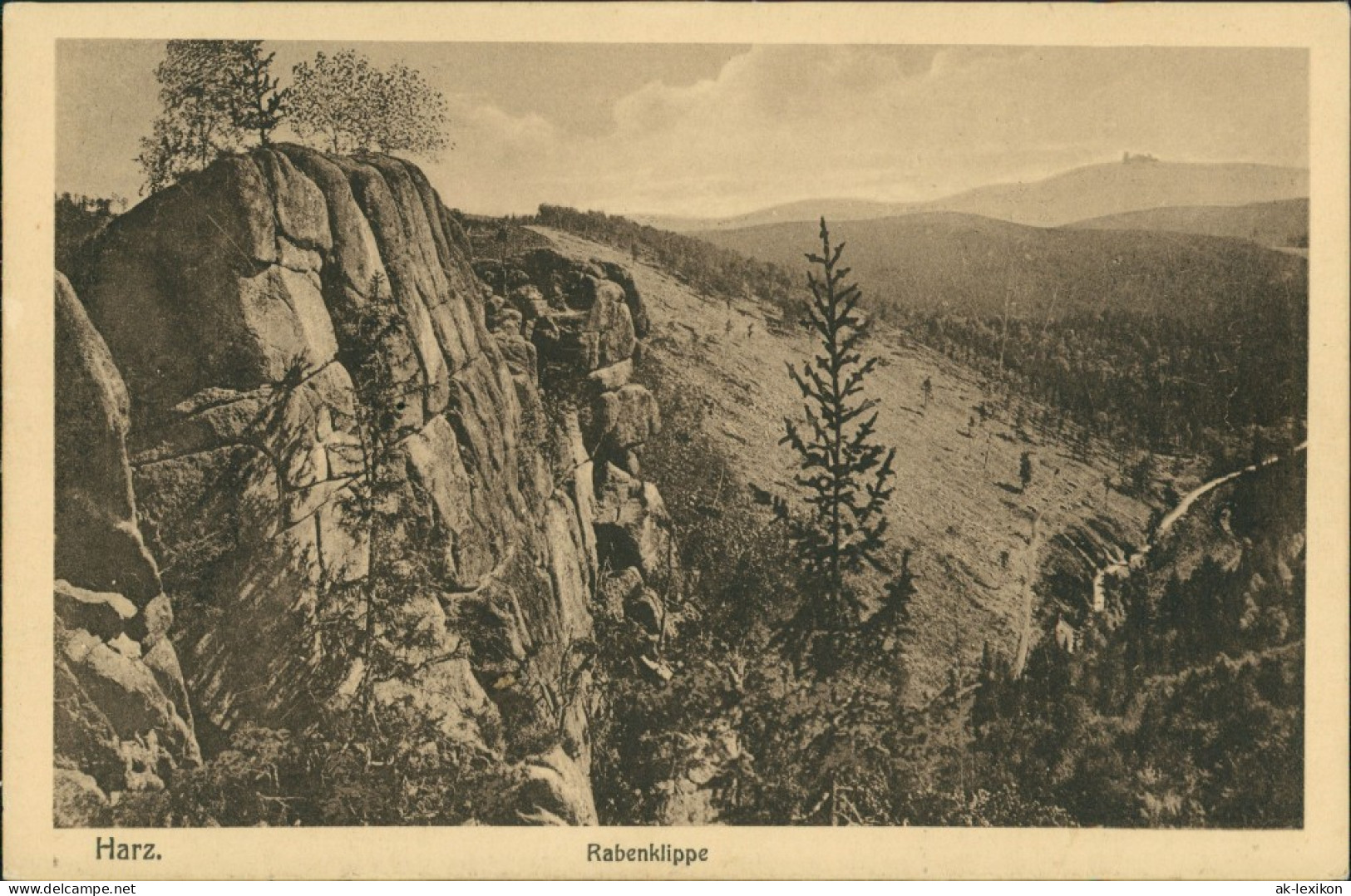 Ansichtskarte  Oberharz (Allgemein), Rabenklippe, Fels-Landschaft 1920 - Zonder Classificatie