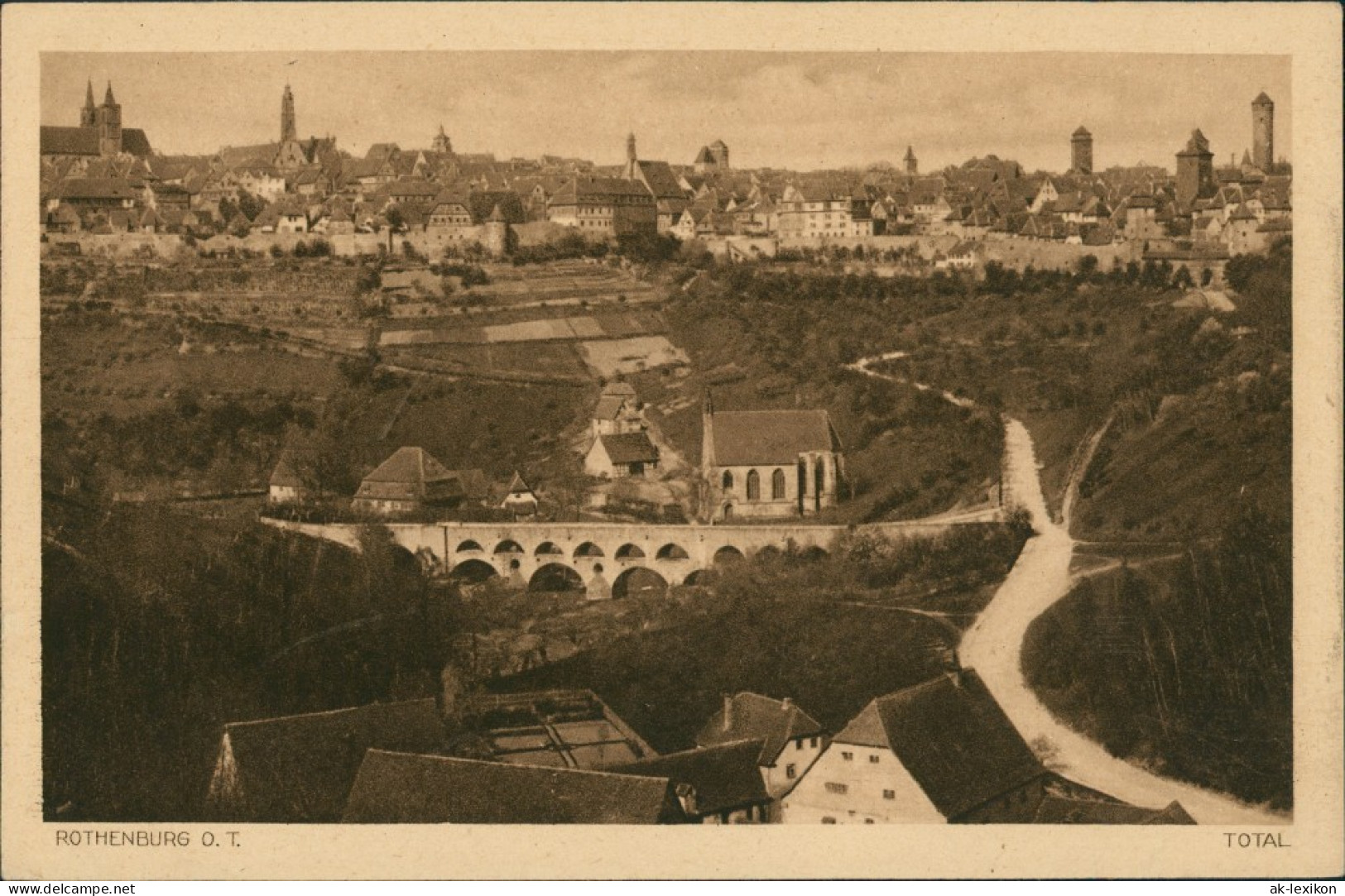 Rothenburg Ob Der Tauber Stadtteilansicht, Totale, Totalansicht 1920 - Rothenburg O. D. Tauber