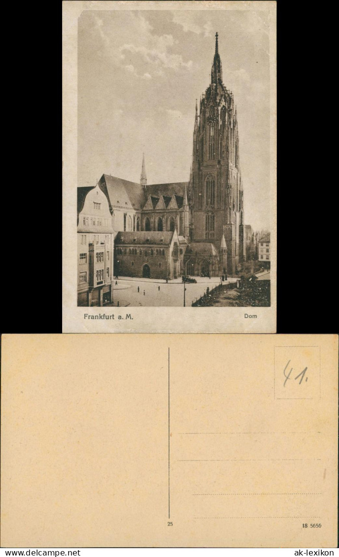 Ansichtskarte Frankfurt Am Main Dom, Gesamtansicht, Strassen Partie 1920 - Frankfurt A. Main