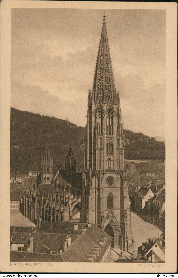 Ansichtskarte Freiburg Im Breisgau Münster Gesamtansicht 1935 - Freiburg I. Br.
