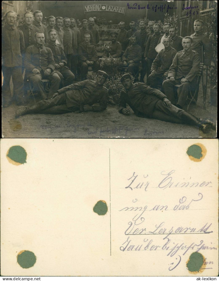 Foto Tauberbischofsheim Soldaten Vereinslazarett WK1 1917 Privatfoto - Tauberbischofsheim