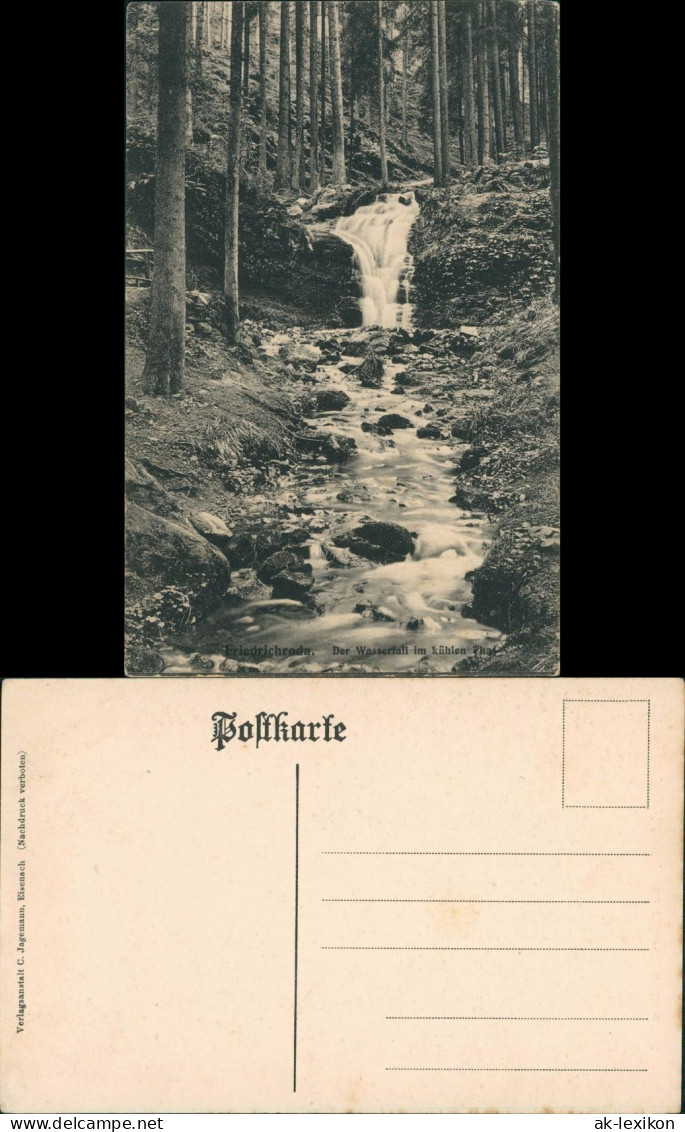 Friedrichroda Wasserfall Im Kühlen Thal Tal, Waterfall River Falls 1910 - Friedrichroda