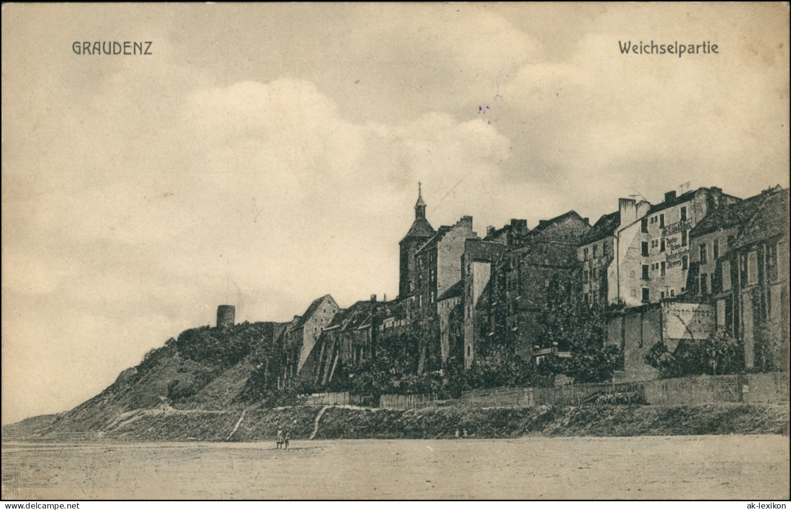 Postcard Graudenz Grudziądz Weichselpartie 1915 - Pologne