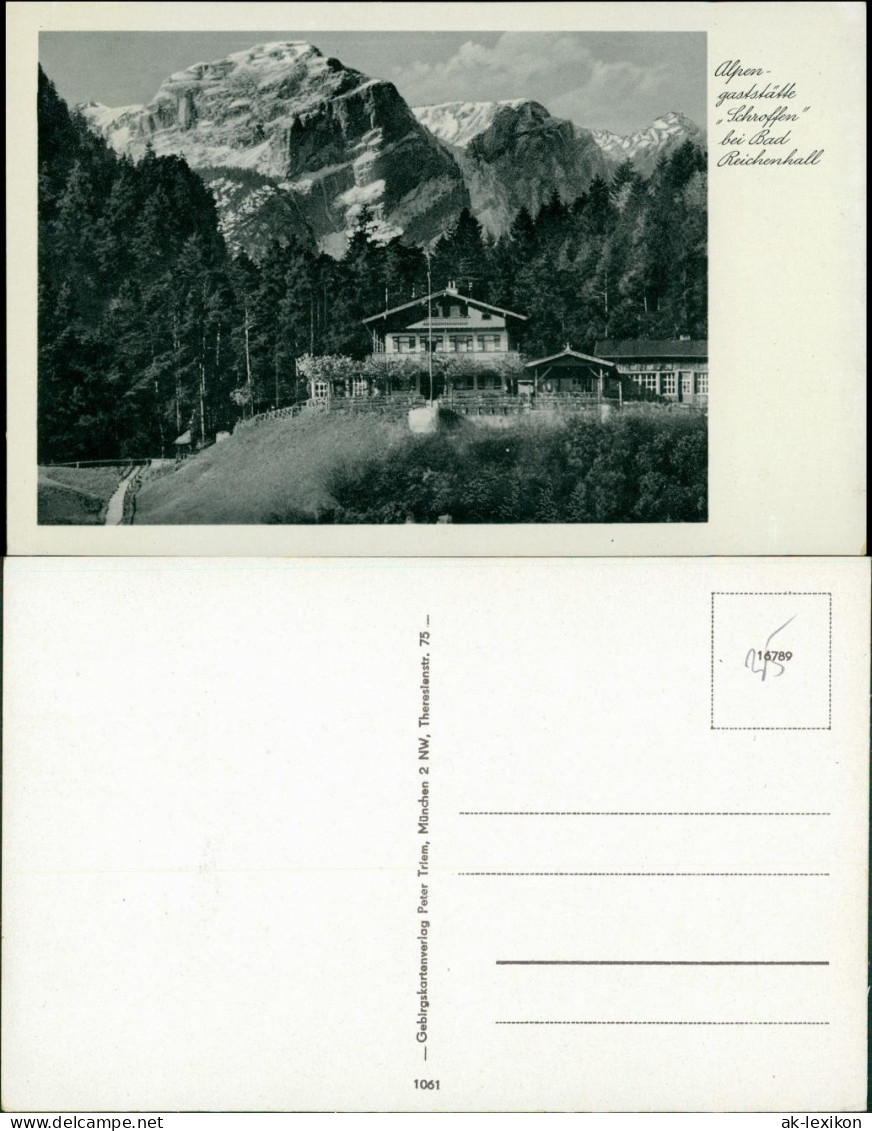 Ansichtskarte Bad Reichenhall Gaststätte Schroffen 1930 - Bad Reichenhall