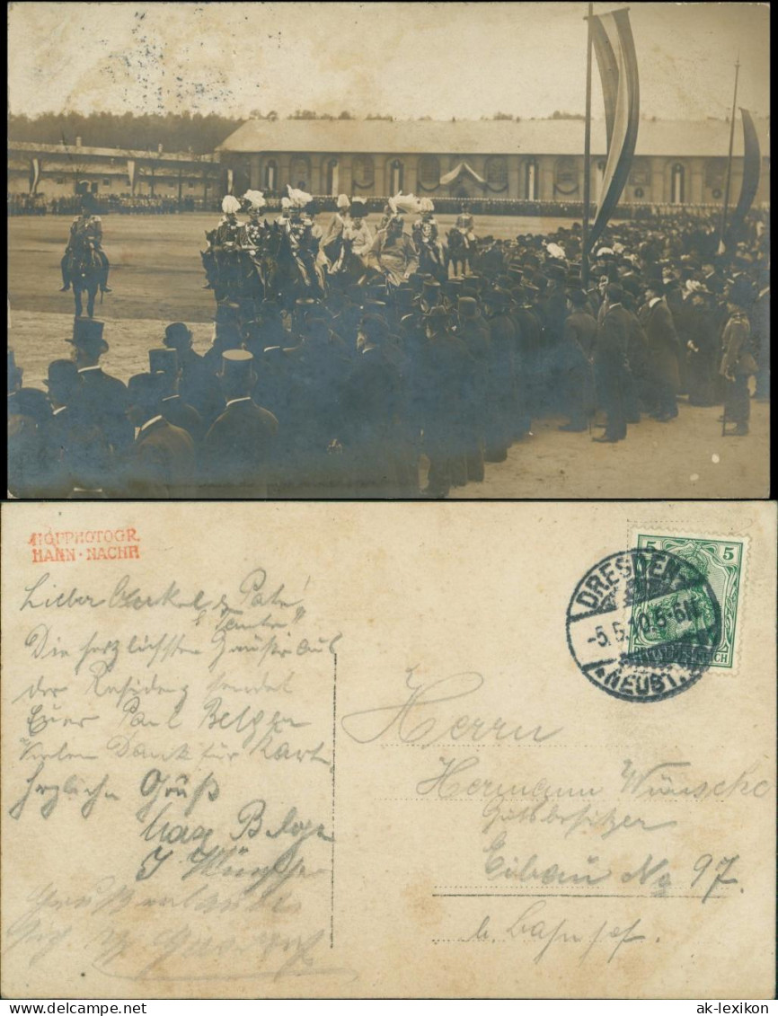 Ansichtskarte  Parade Kaiser Militär An Der Kaserne Privatfoto Ak 1910 - Familles Royales