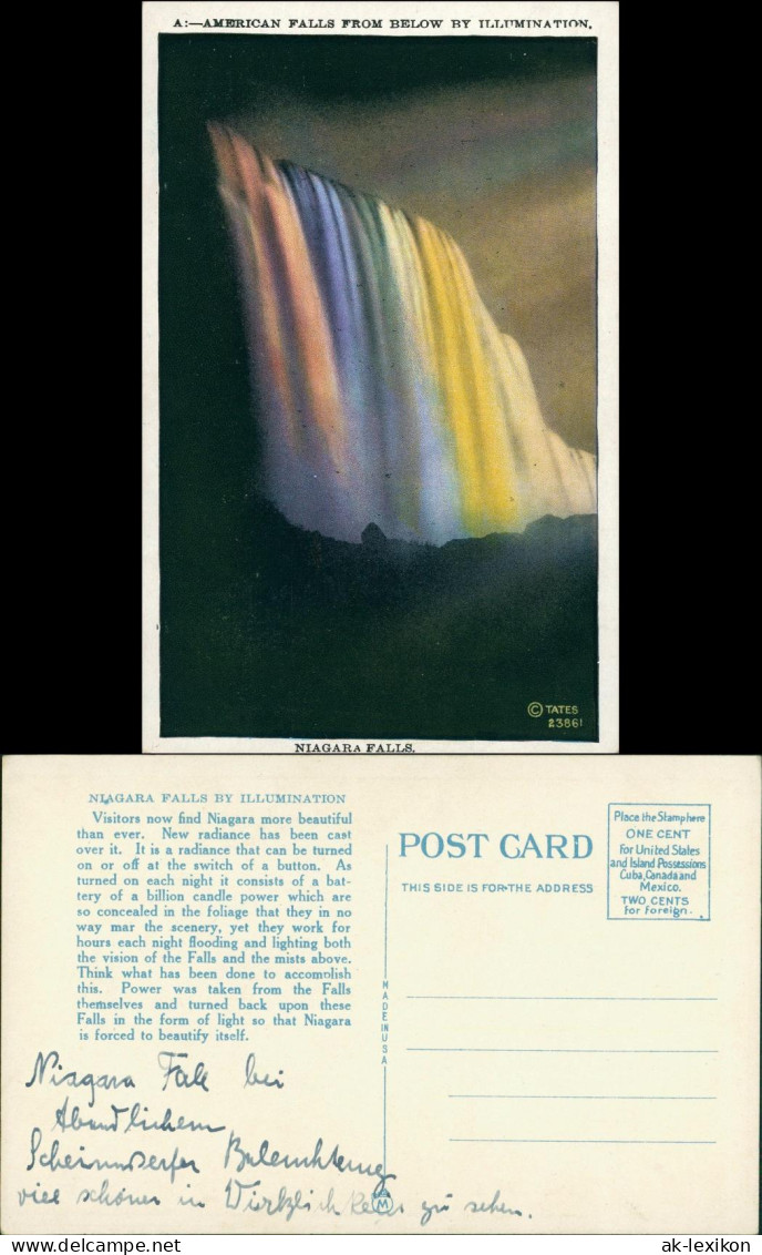 Niagara Falls (NY) Niagarafälle / Niagara Falls US Illuminiert 1930 - Autres & Non Classés