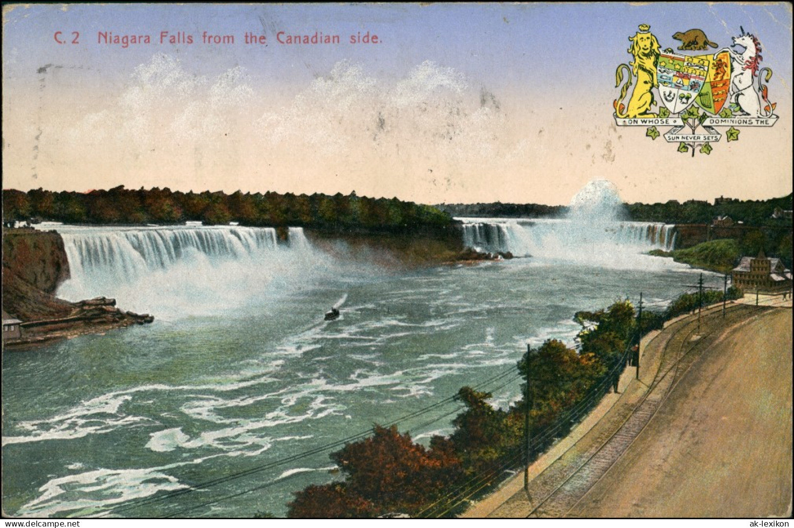 Niagara Falls (Ontario) Horseshoe Falls/Canadian Falls Stempel Ontario 1929 - Niagarafälle