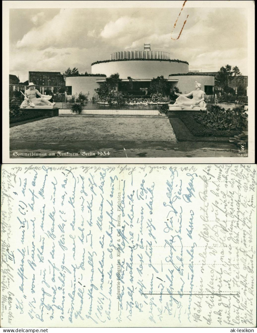 Ansichtskarte Charlottenburg-Berlin Sommerblumen Am Funkturm Ausstellung 1934 - Charlottenburg