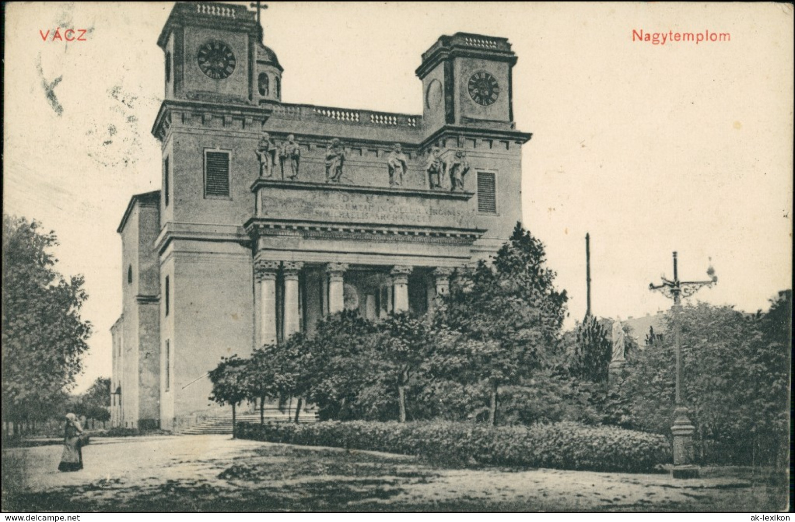 Postcard Vacz Nagytemplom Gebäude Bauwerk 1911 - Hungría