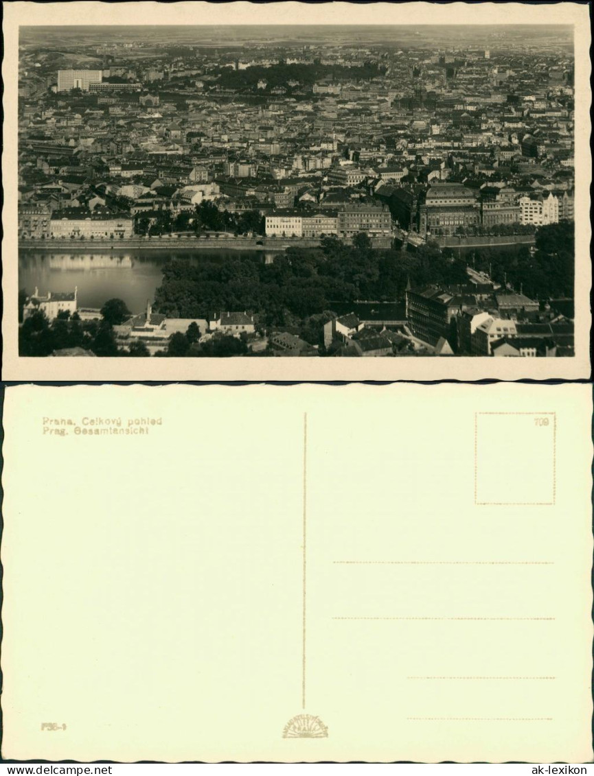 Postcard Prag Praha Blick über Die Stadt 1929 - Tchéquie