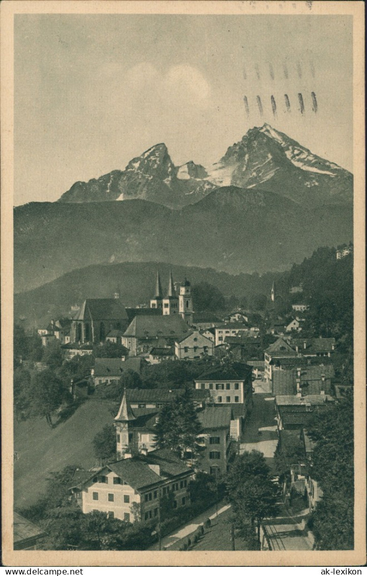 Ansichtskarte Berchtesgaden Blick Auf Die Stadt Mit Watzmann 1927 - Berchtesgaden