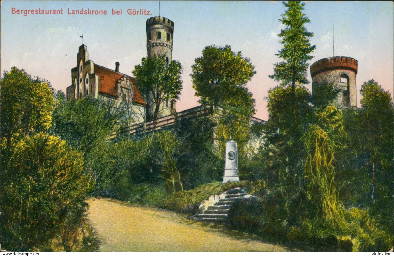 Ansichtskarte Görlitz Zgorzelec Am Bergrestaurant 1928 - Goerlitz