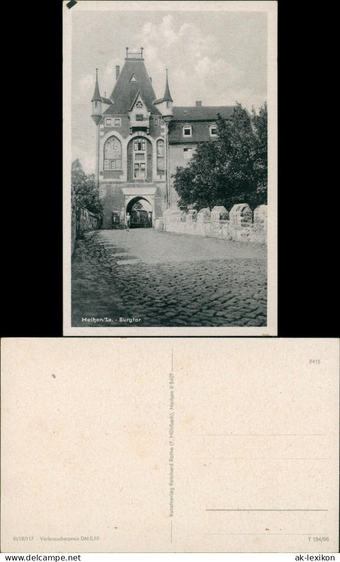 Ansichtskarte Meißen Burgtor 1956 - Meissen