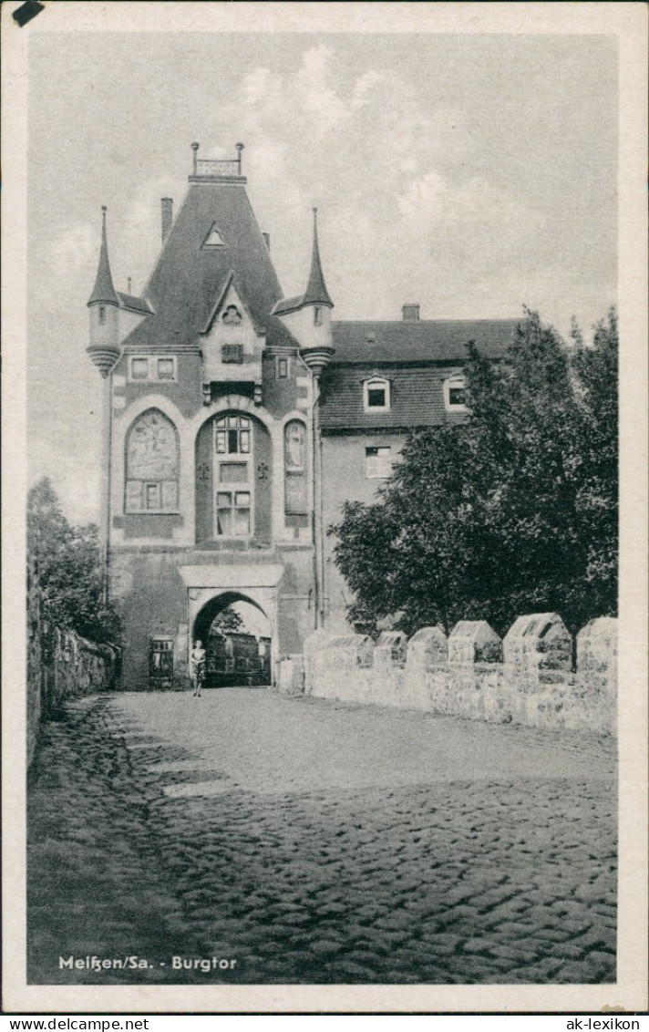 Ansichtskarte Meißen Burgtor 1956 - Meissen