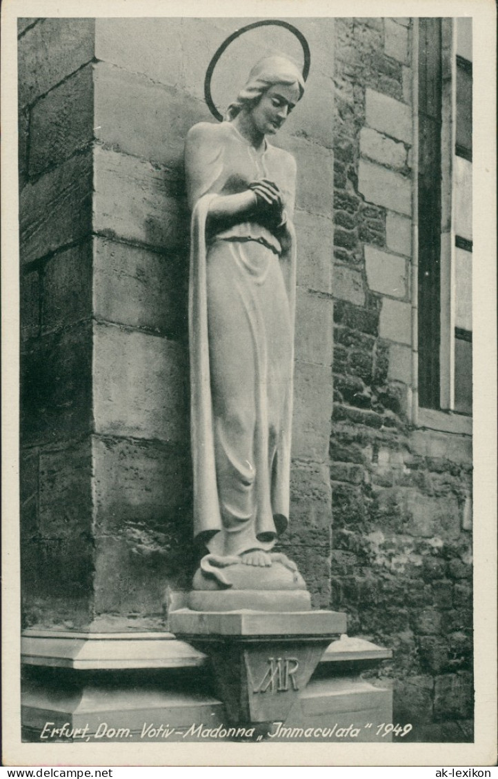 Ansichtskarte Erfurt Erfurter Dom Votiv Madonna Immaculata 1949 - Erfurt