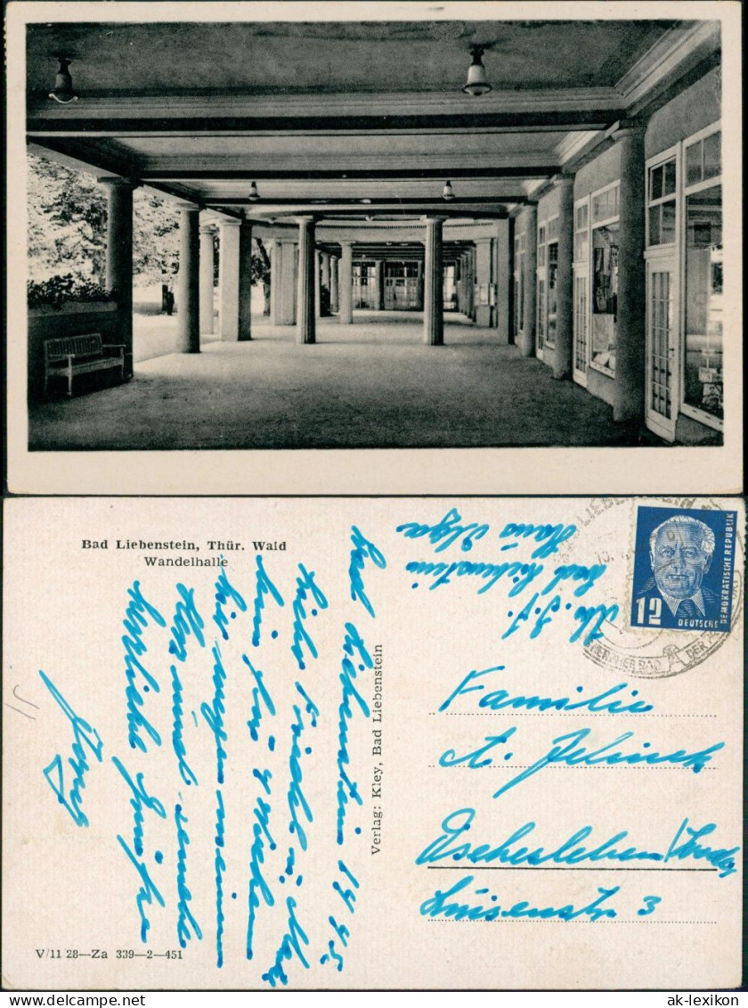 Ansichtskarte Bad Liebenstein Wandelhalle 1952 - Bad Liebenstein