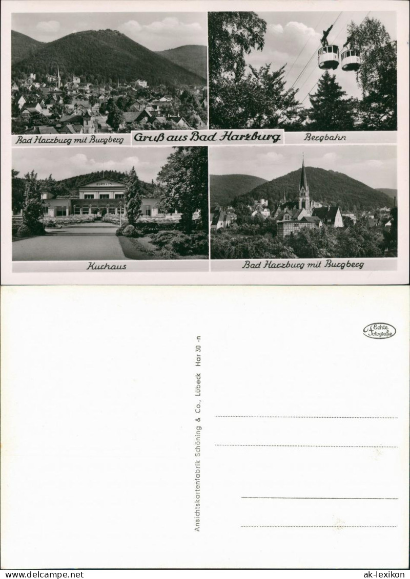 Ansichtskarte Bad Harzburg Panorama, Bergbahn, Kurhaus, Burgberg 1965 - Bad Harzburg