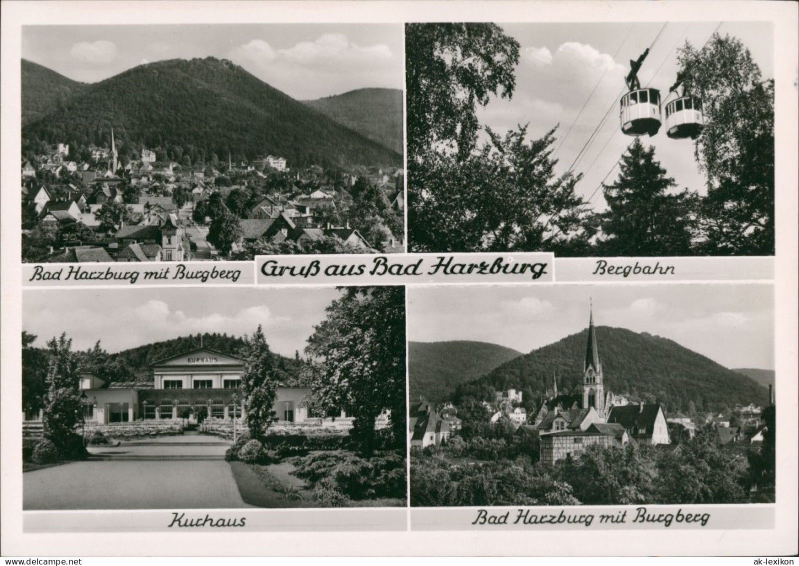 Ansichtskarte Bad Harzburg Panorama, Bergbahn, Kurhaus, Burgberg 1965 - Bad Harzburg