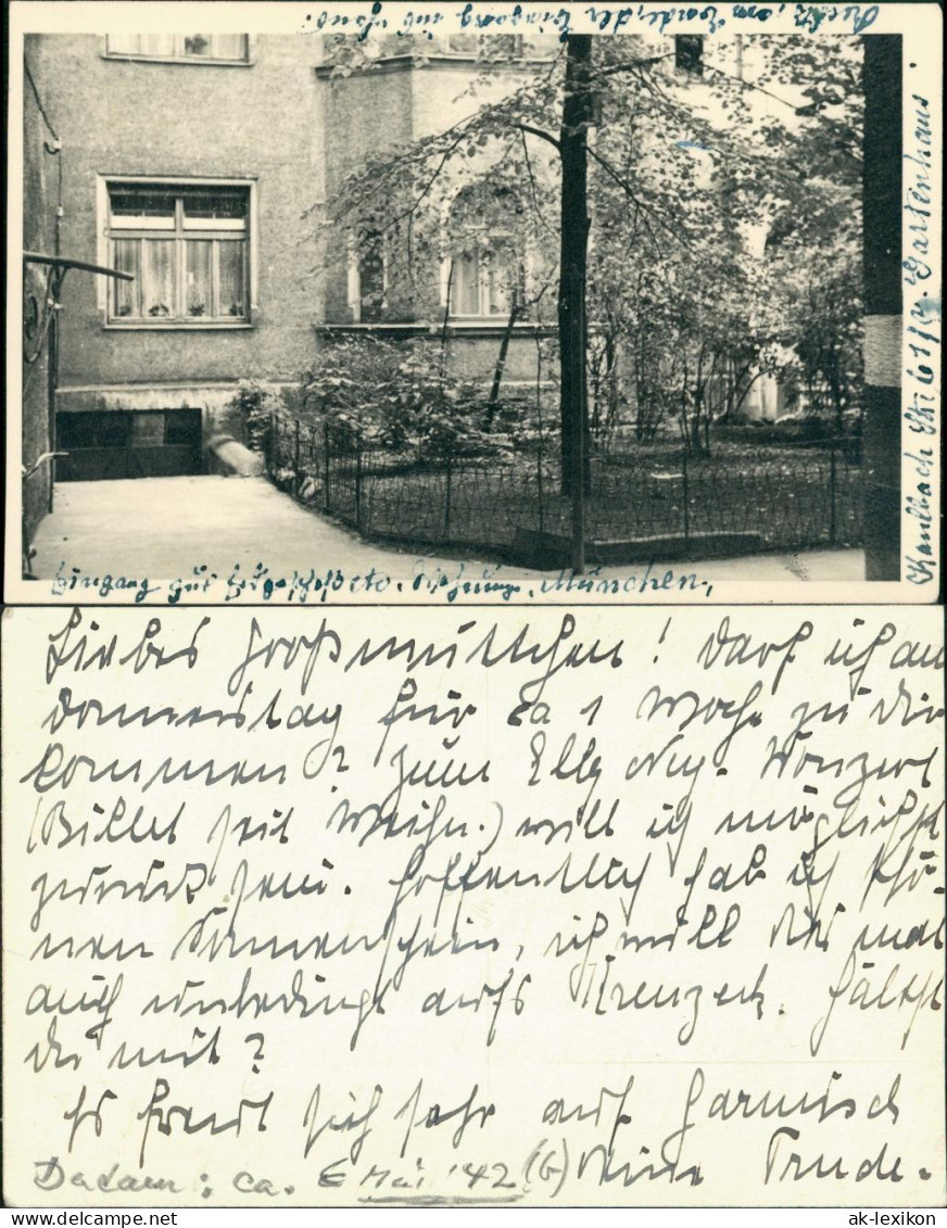 Foto München Hausfassade - Privatfoto AK 1942 Privatfoto - Muenchen