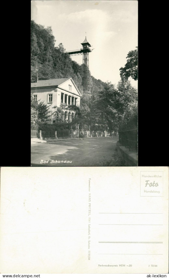 Ansichtskarte Bad Schandau Fahrstuhl - Straßenpartie 1966 - Bad Schandau