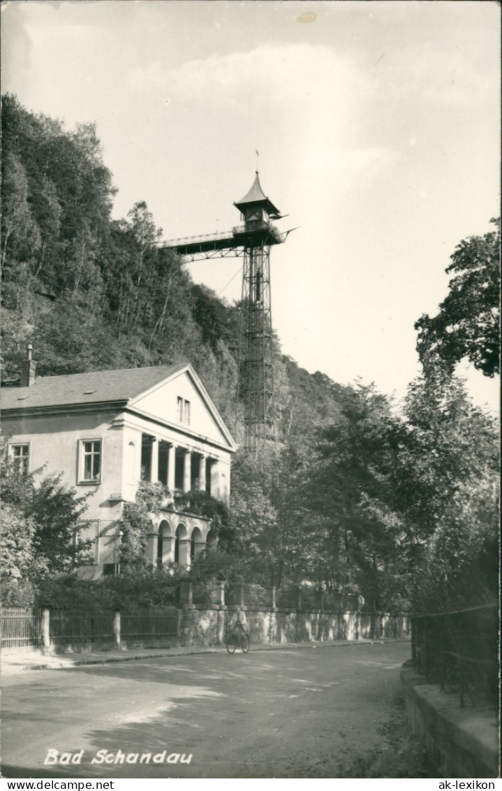 Ansichtskarte Bad Schandau Fahrstuhl - Straßenpartie 1966 - Bad Schandau