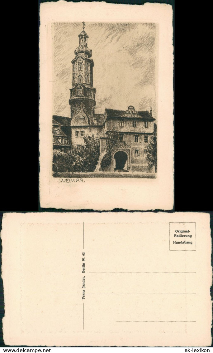 Ansichtskarte Weimar Stadtpartie - Künstlerkarte 1927 - Weimar