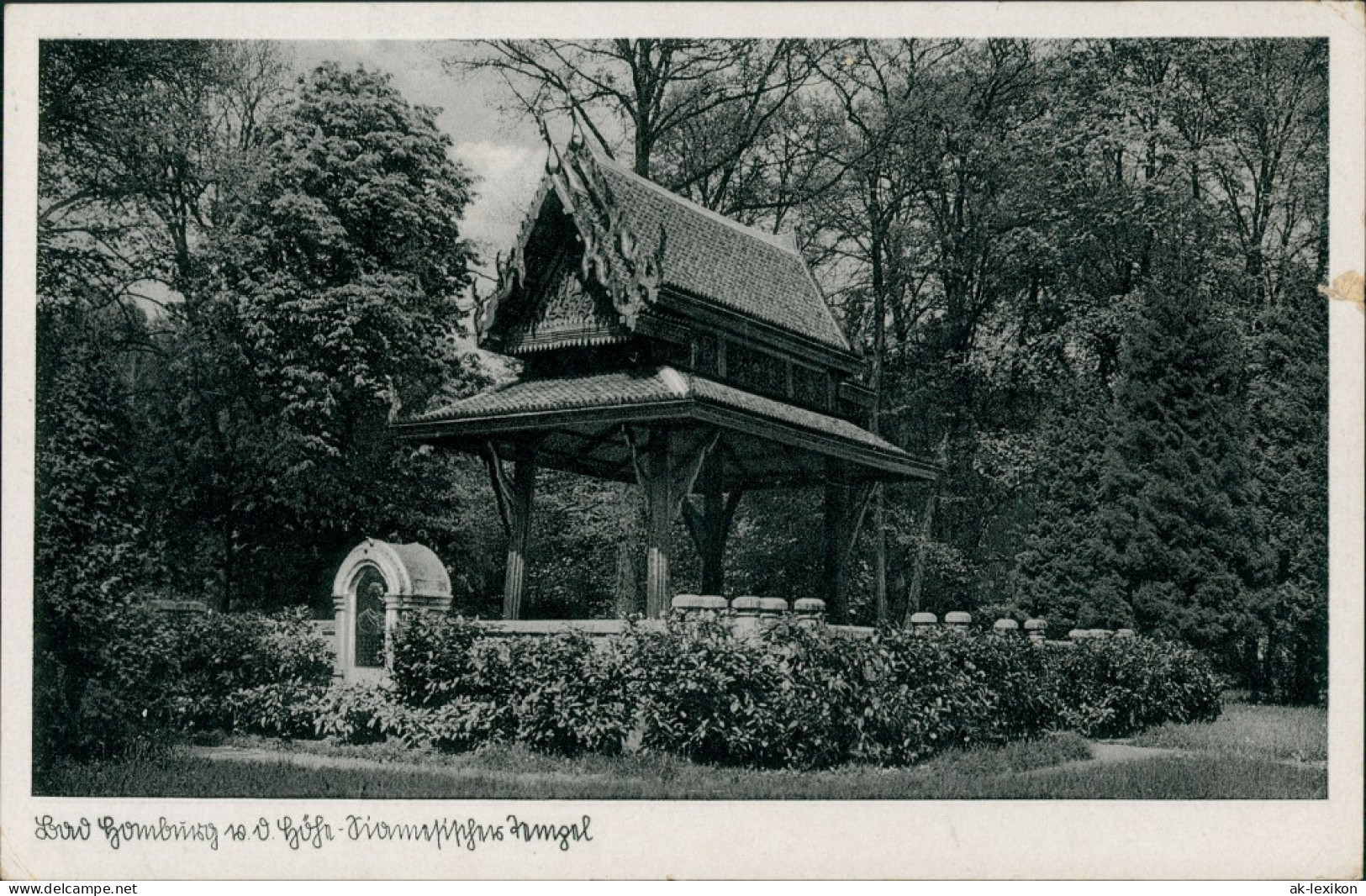 Ansichtskarte Bad Homburg Vor Der Höhe Parkanlage - Tempel 1939 - Bad Homburg