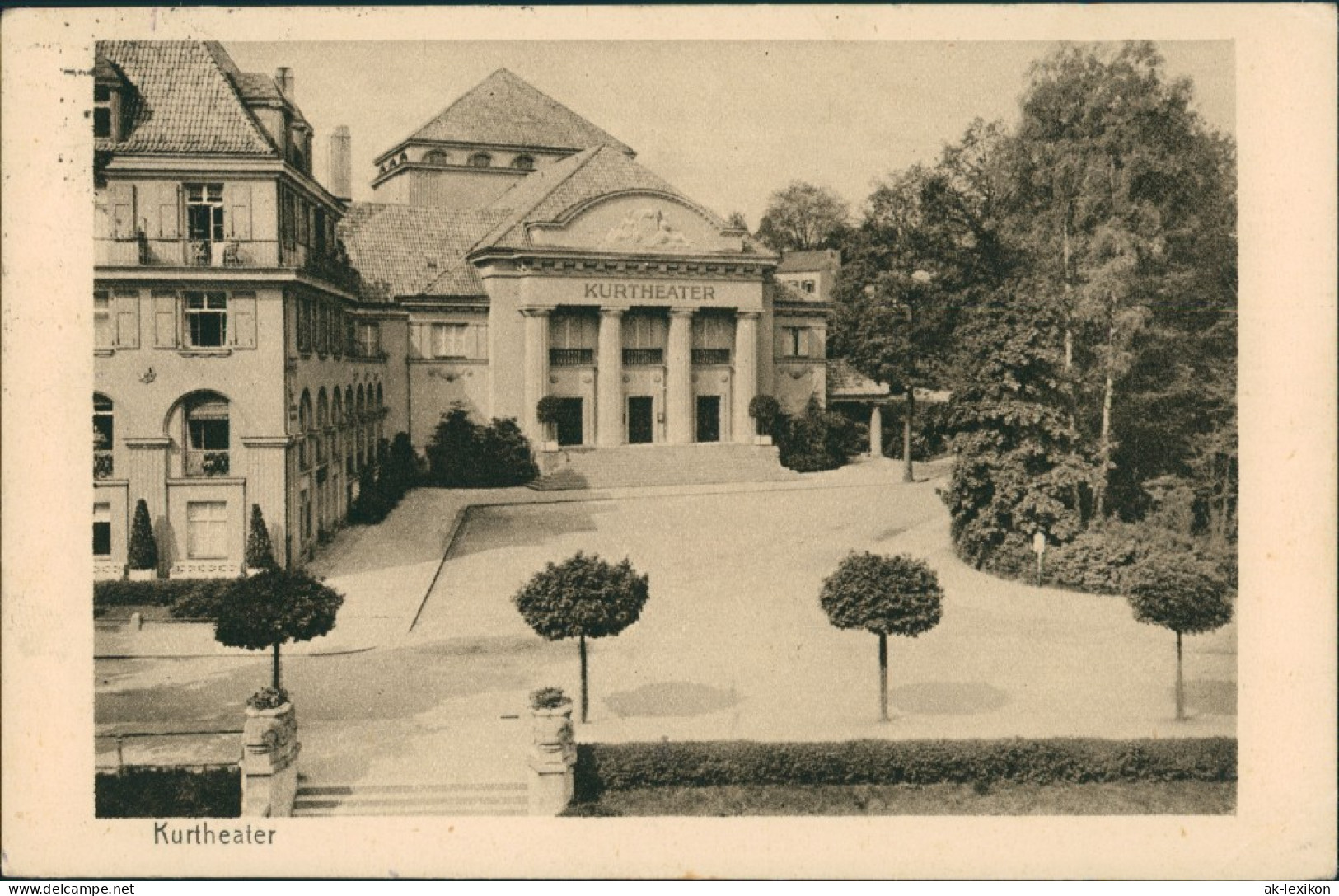 Ansichtskarte Bad Elster Kurtheater, Theater, Eingangsbereich 1930 - Bad Elster