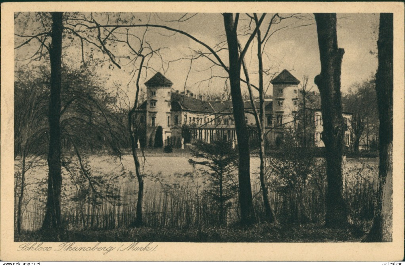Ansichtskarte Rheinsberg Schloss, Gesamtansicht, Park, Gebäude 1920 - Rheinsberg