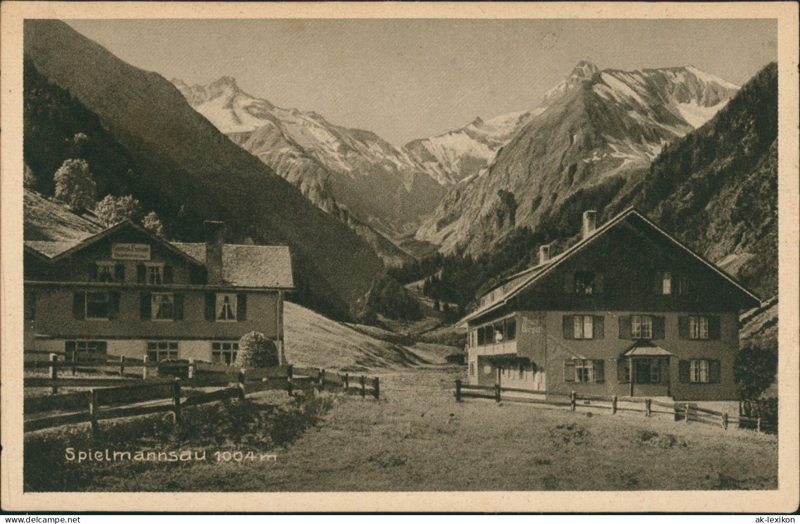 Spielmannsau-Oberstdorf (Allgäu) Allgäu Dorf Ansicht Mit Privathäusern 1920 - Oberstdorf