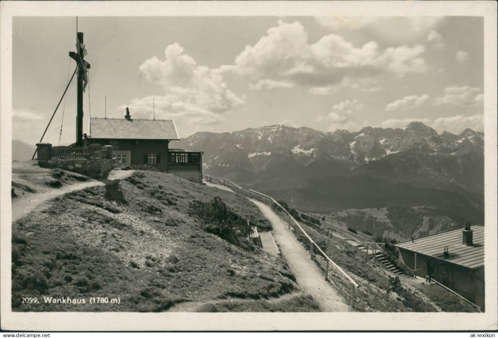 Ansichtskarte Garmisch-Partenkirchen Wankhaus - Wegkreuz 1936 - Garmisch-Partenkirchen