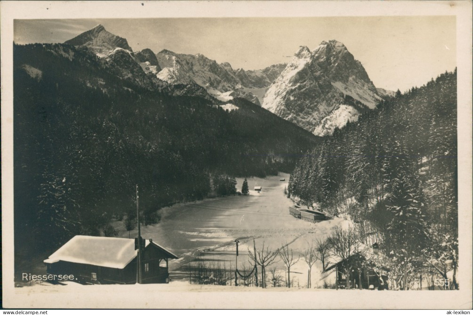 Garmisch-Partenkirchen Risser-See/Riessersee, See Zugefroren, Winter-  1928 - Garmisch-Partenkirchen