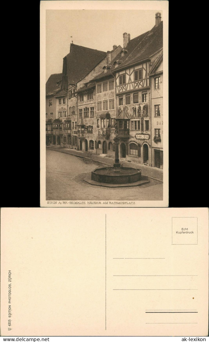 Ansichtskarte Stein Am Rhein Bemalte Häuser Am Rathausplatz 1922 - Autres & Non Classés