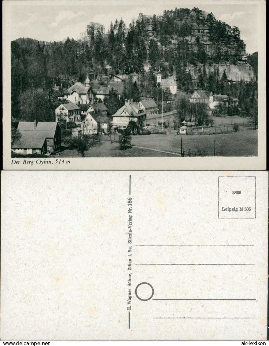 Ansichtskarte Hain-Oybin Umland-Ansicht Berg Oybin Mit Wohnhäusern 1940 - Oybin