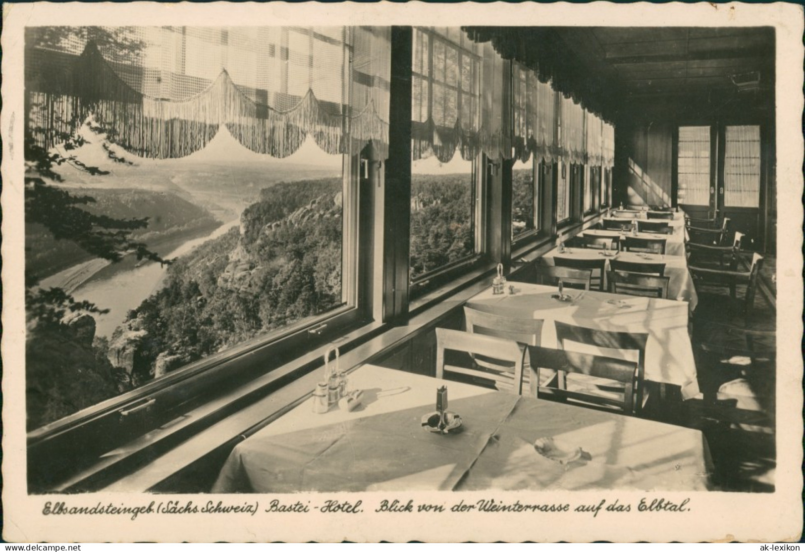 Rathen Rathen - Bastei-Hotel, Winterterrasse - Blick Ins Elbtal 1937/1942 - Rathen