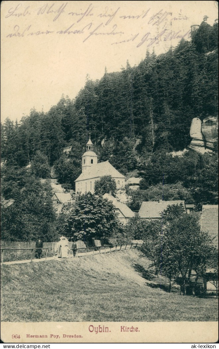 Ansichtskarte Oybin Weg Zur Kirche 1908 - Oybin