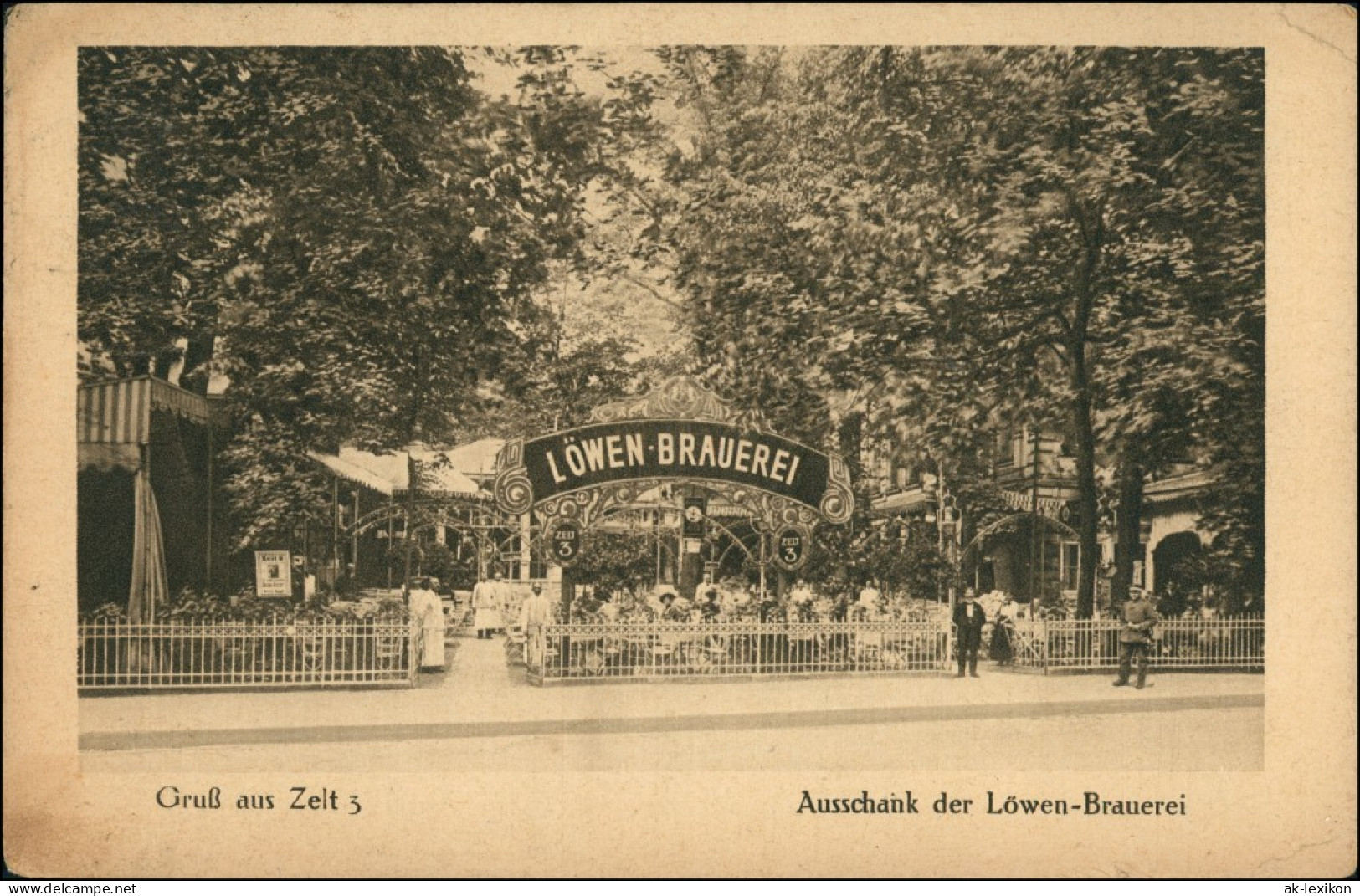 Tiergarten-Berlin In Den Zelten Zelt 5 Ausschank Löwenbräu 1918 - Tiergarten