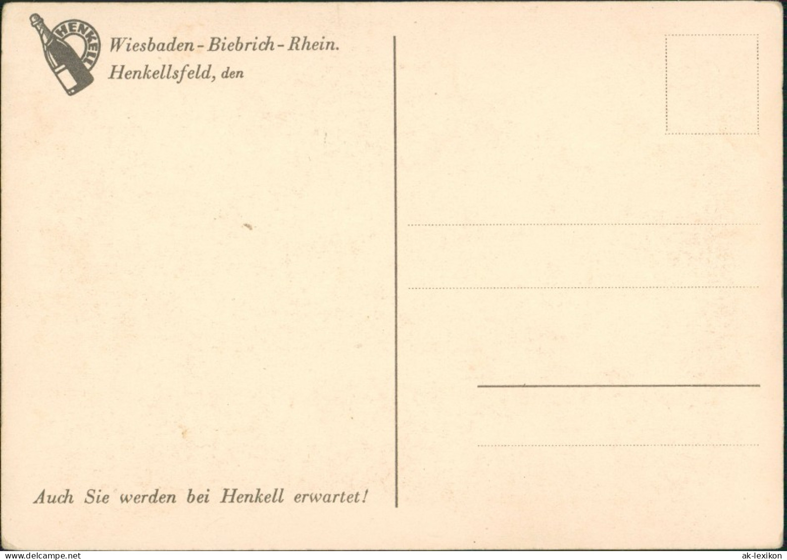 Ansichtskarte Biebrich-Wiesbaden Empfangshalle Mit Kellereingang 1929 - Wiesbaden