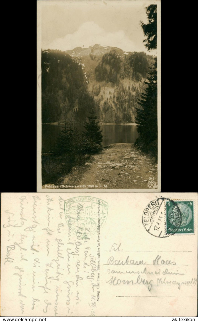 Ansichtskarte Feldberg (Schwarzwald) Wald Partie Am See, Berg, Bergkamm 1930 - Feldberg