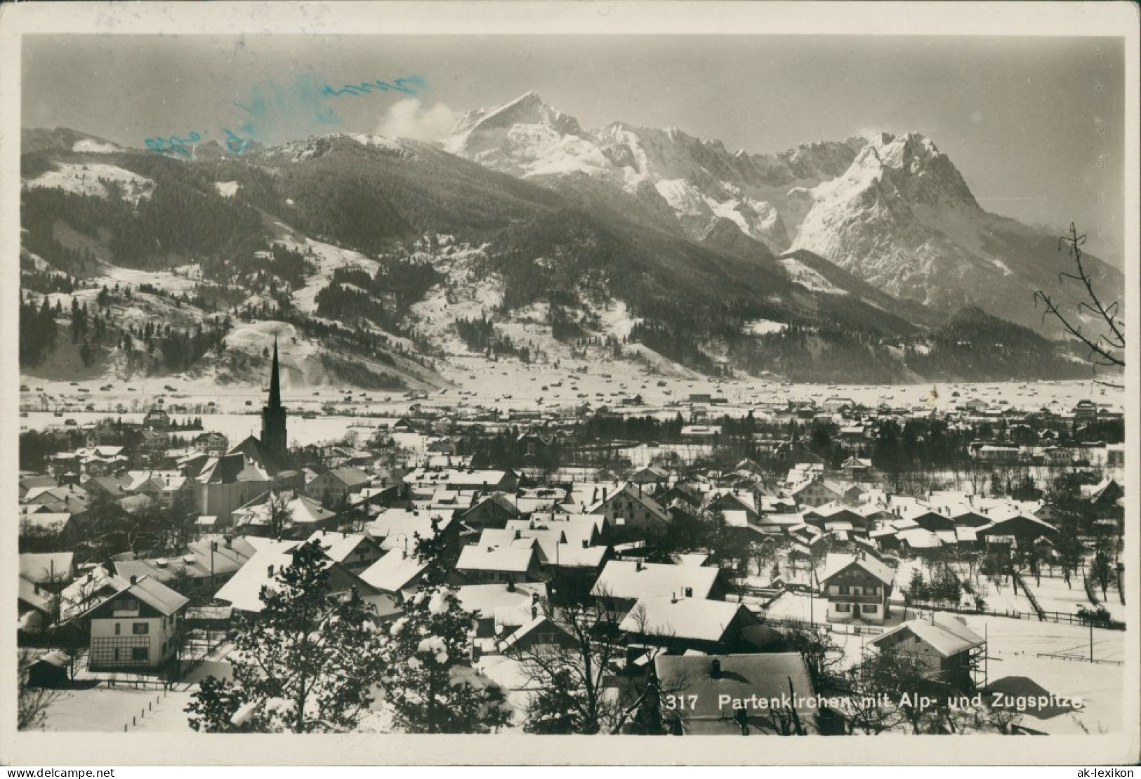 Garmisch-Garmisch-Partenkirchen Gesamtansicht Blick Zur Zugspitze 1930 - Garmisch-Partenkirchen