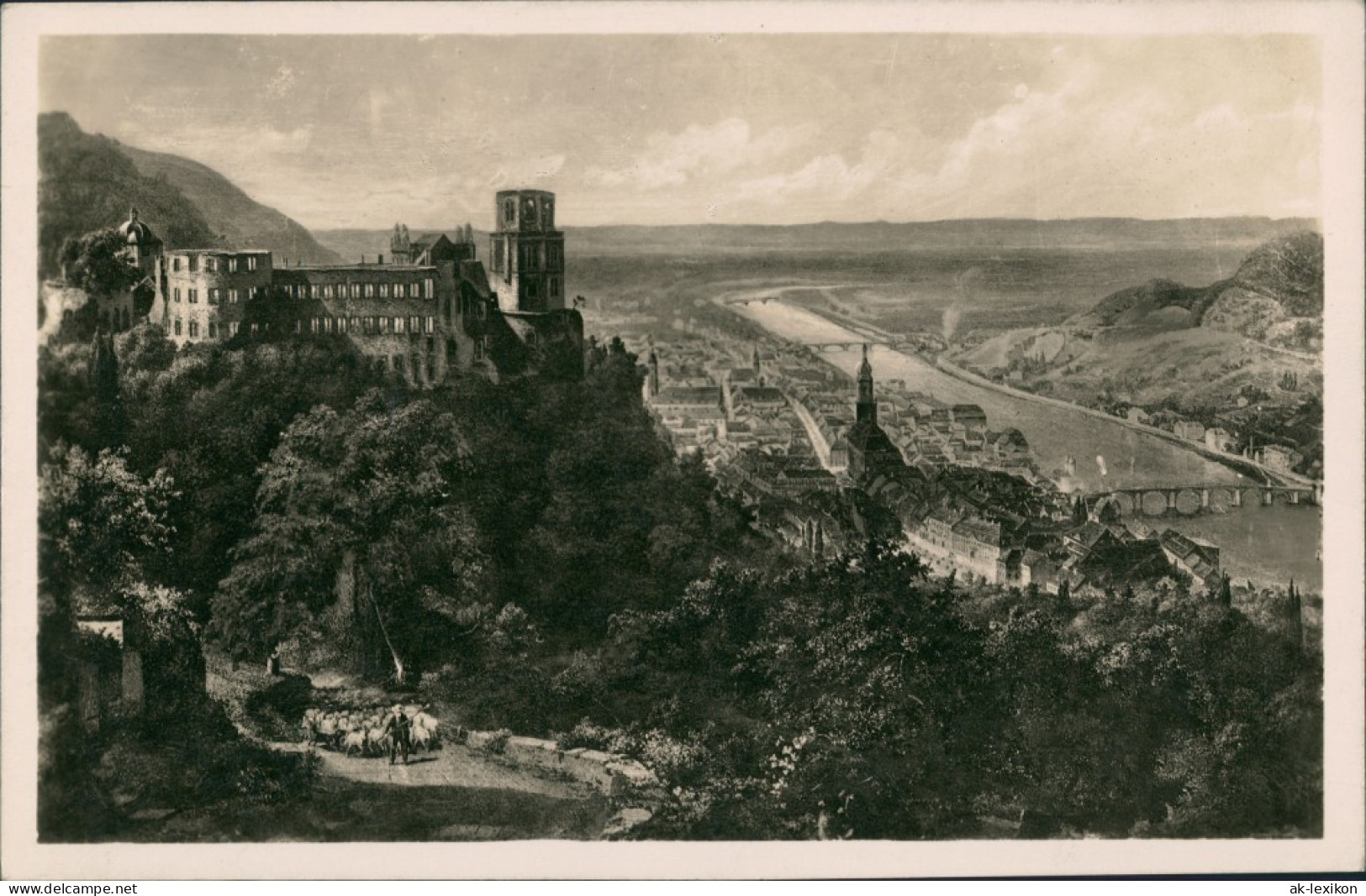 Heidelberg Panorama-Ansichten Heidelberger Schloss Alt-Heidelberg 1930 - Heidelberg