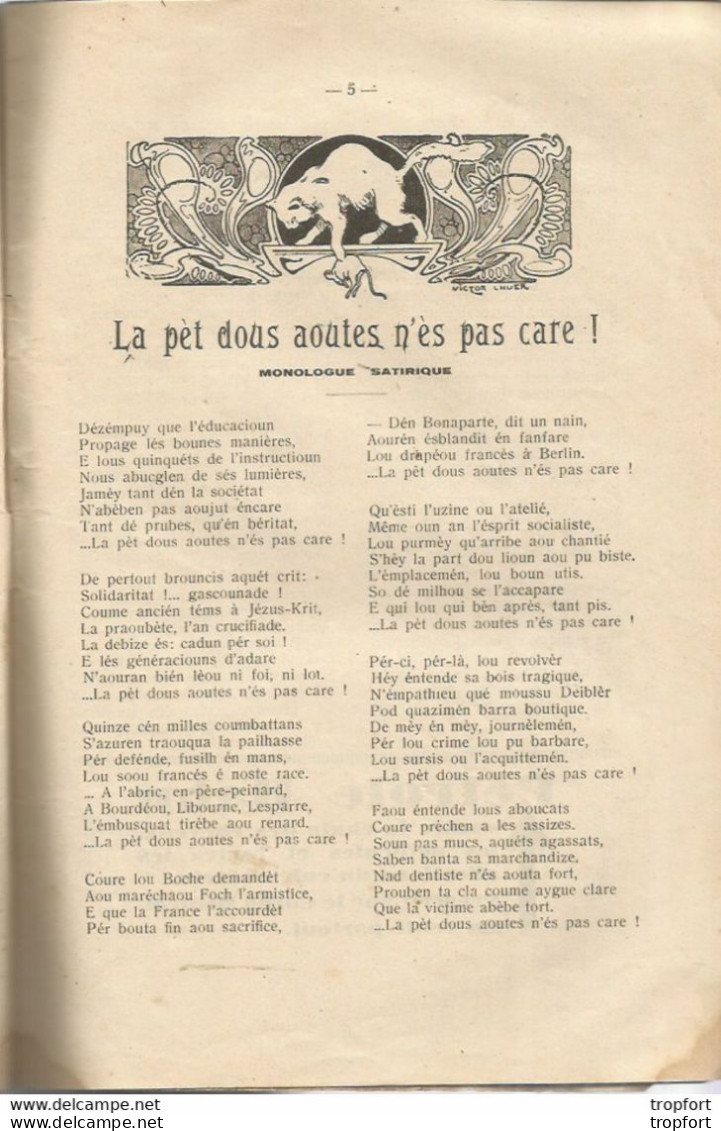AO / Rare ALMANACH Filibréen Dou Sud-oueste 1934 LOU GAROUNES CAUDROT 40 Pages !!! PUB LA REOLE - Werbung