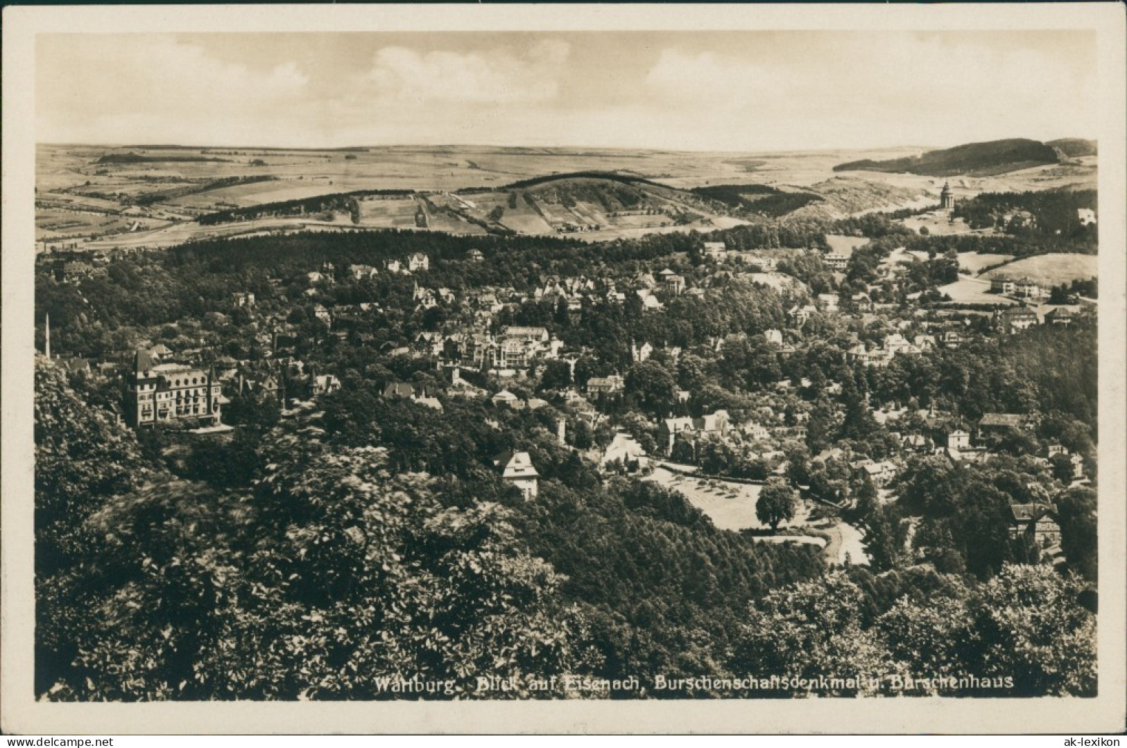 Ansichtskarte Eisenach Panorama-Totalansicht Auf Die Stadt 1930 - Eisenach