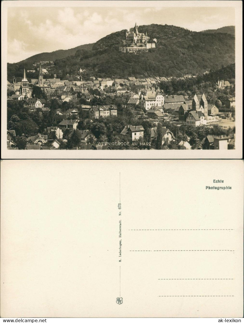 Ansichtskarte Wernigerode Umland-Ansicht Teilansicht Mit Schloss, Burg 1940 - Autres & Non Classés