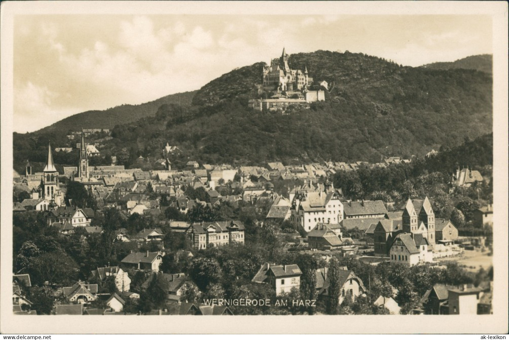 Ansichtskarte Wernigerode Umland-Ansicht Teilansicht Mit Schloss, Burg 1940 - Autres & Non Classés