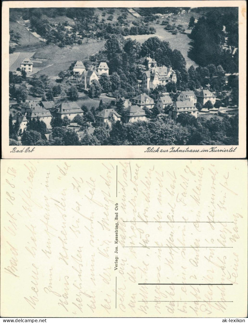 Bad Orb Panorama-Ansicht Blick Zur Jahnstrasse Im Kurviertel 1956 - Bad Orb